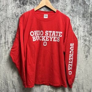 Vintage Y2K Ohio State Buckeyes Long Sleeve Shirt Men's Size L College Sports